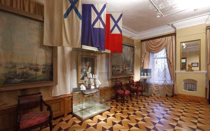 Часть экспозиции посвященной Чесменскому сражению 1770 г.